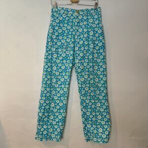 Big Bud Press Work Pants Lazy Daisy Blue Green size Small
